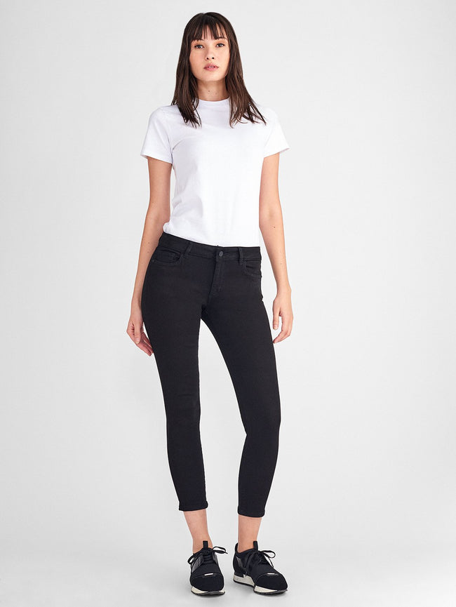 Florence Crop Mid Rise Skinny Hail