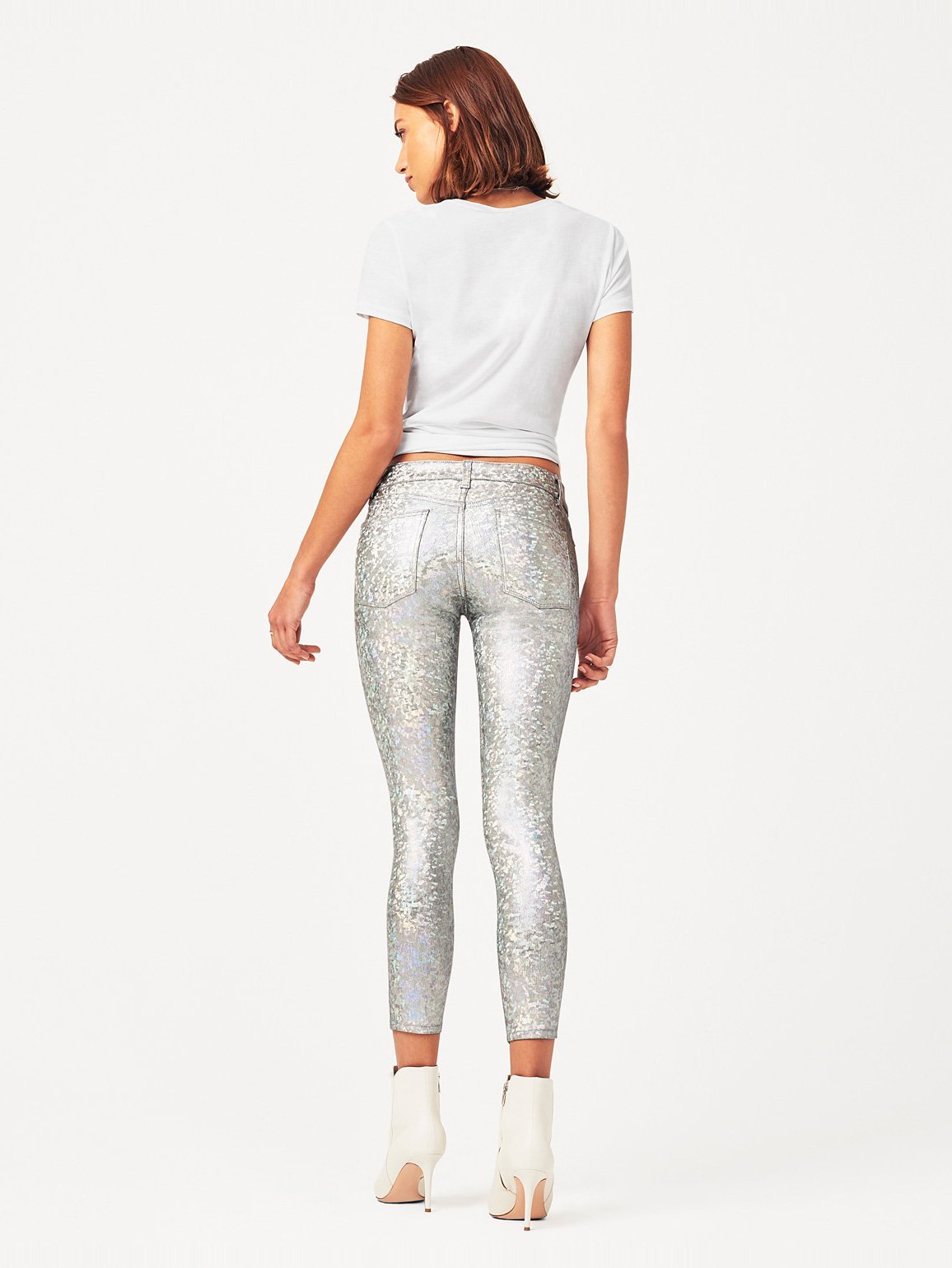 Women - Florence Instasculpt Cropped Silver Metal - DL1961