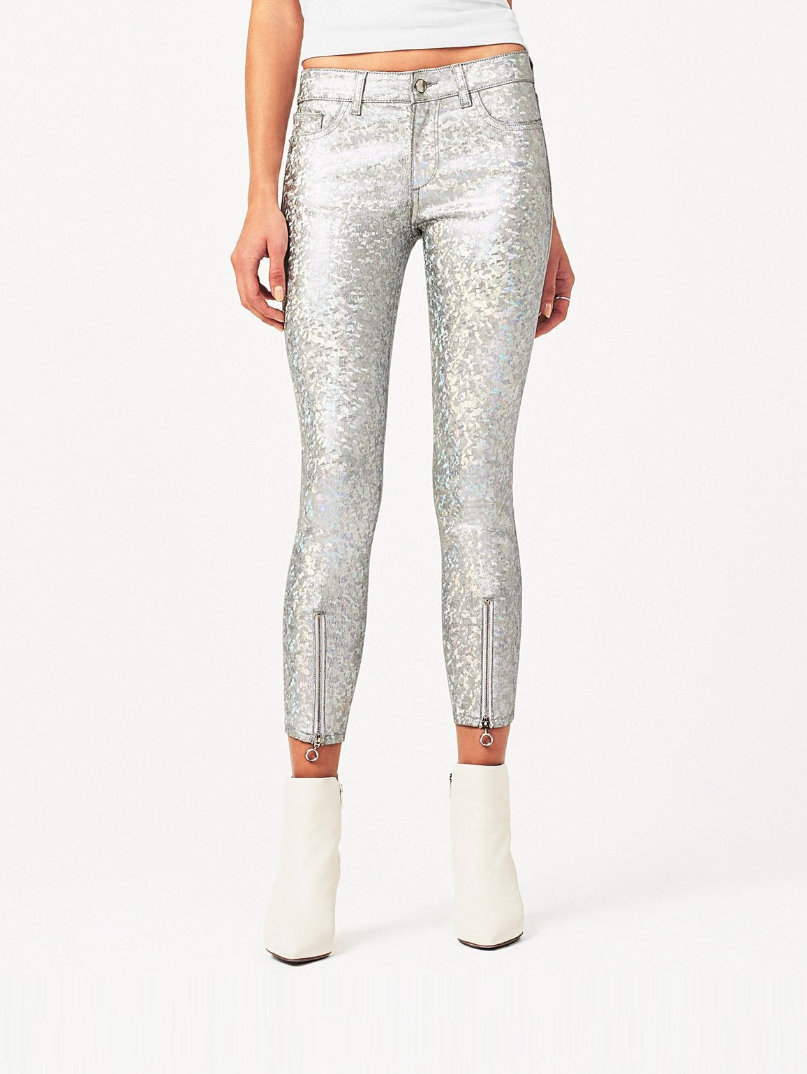 Women - Florence Instasculpt Cropped Silver Metal - DL1961