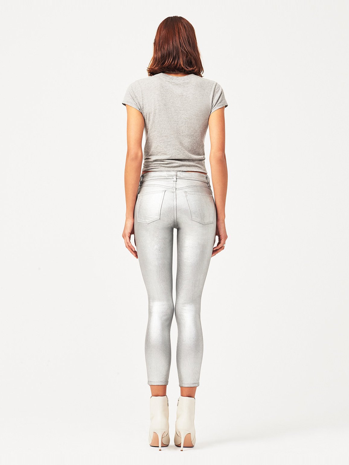 Women - Florence Instasculpt Cropped Flat Silver - DL1961