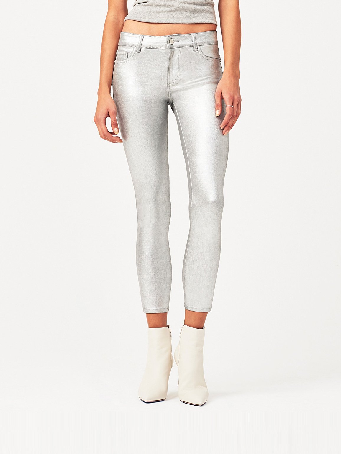 Women - Florence Instasculpt Cropped Flat Silver - DL1961