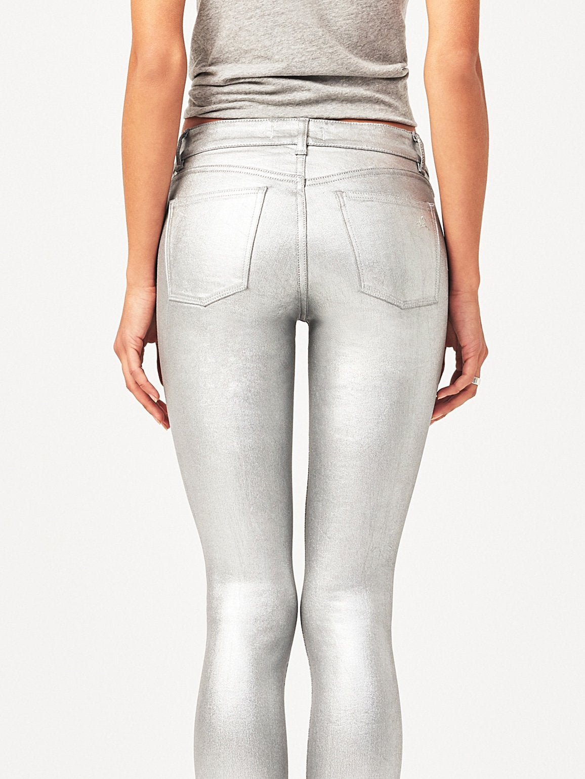 Women - Florence Instasculpt Cropped Flat Silver - DL1961
