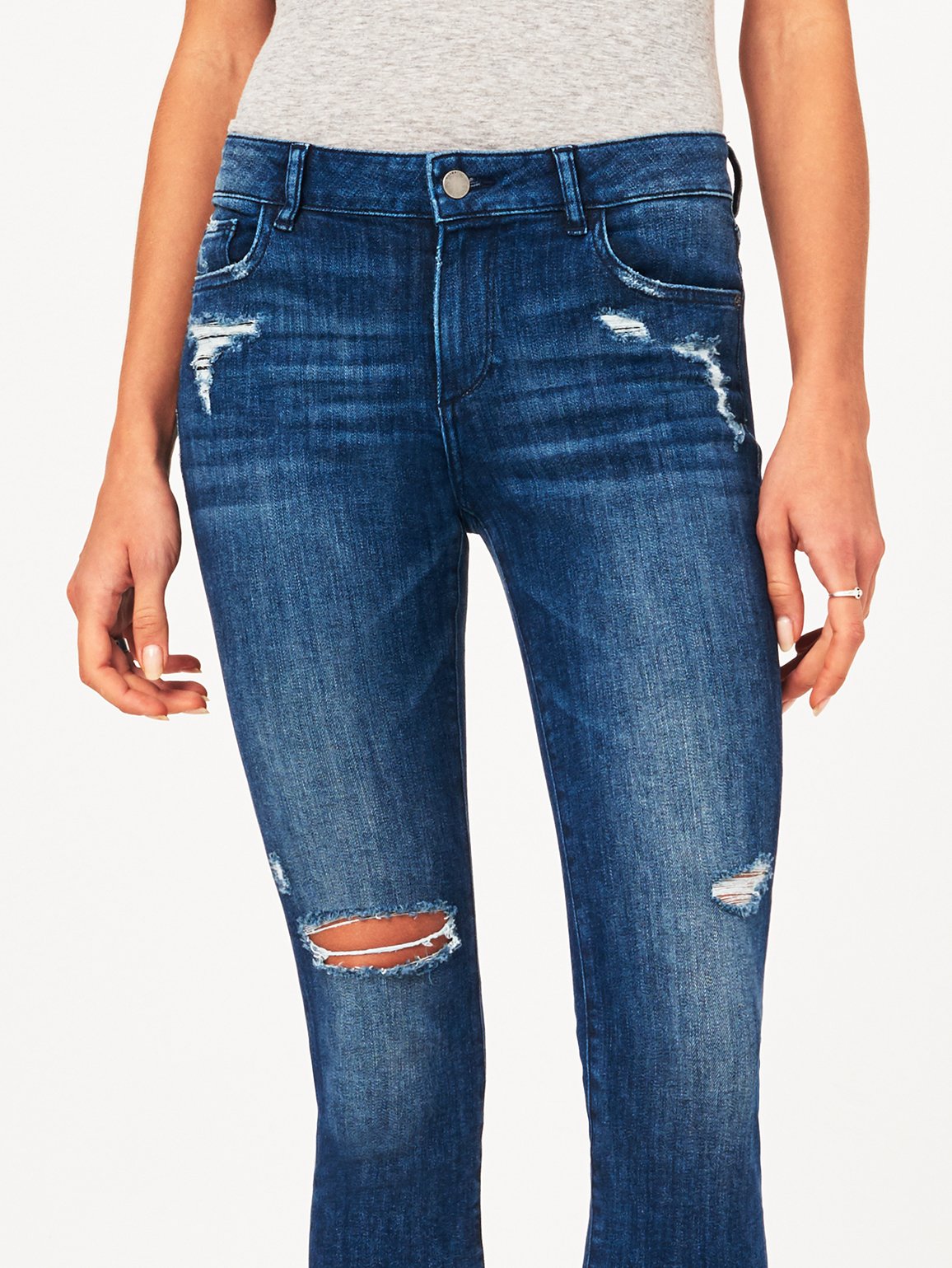 Florence Crop Mid Rise Skinny Slater