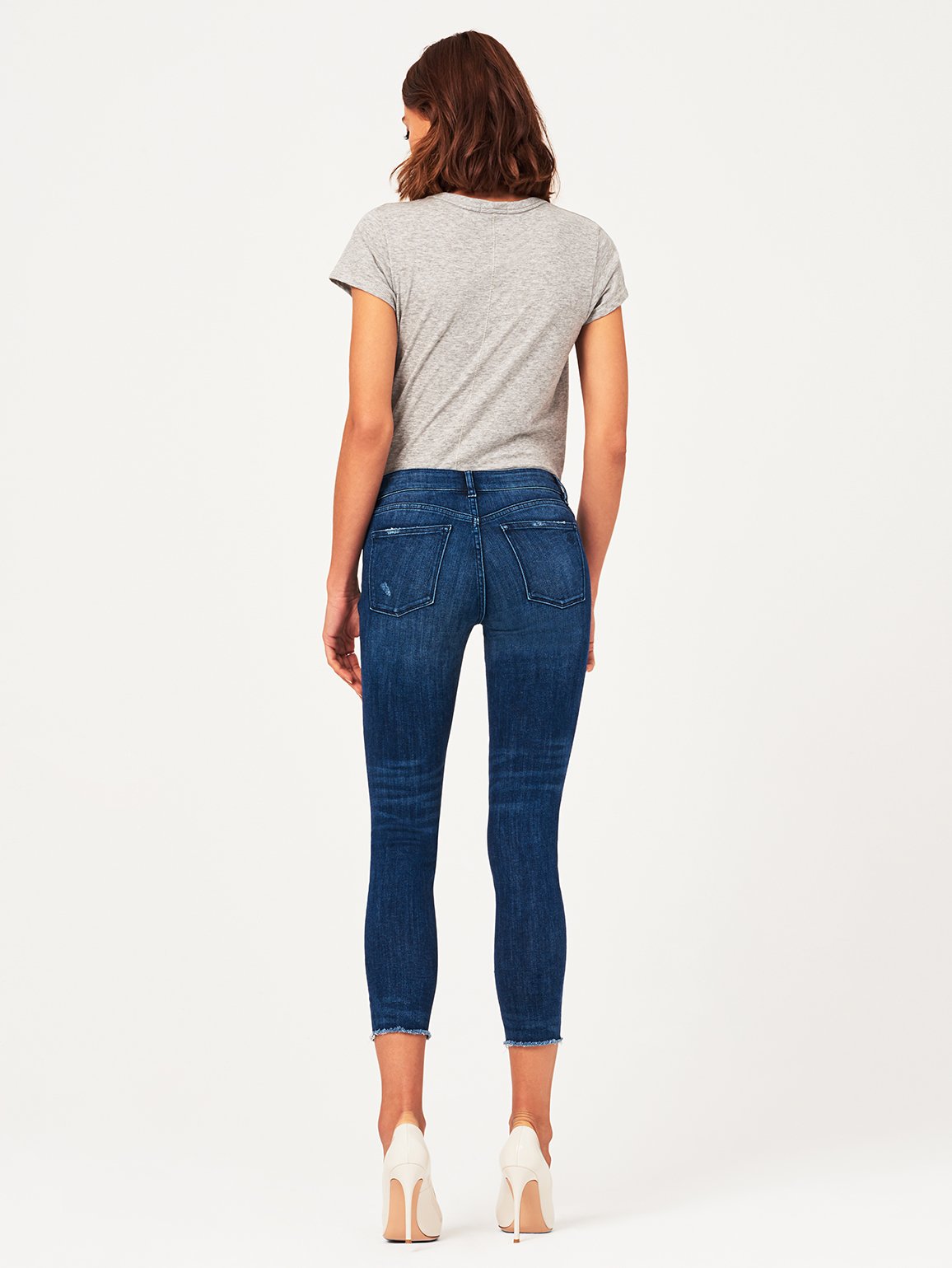 Florence Crop Mid Rise Skinny Slater