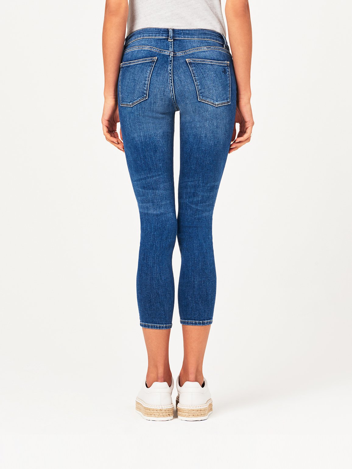 Florence Crop Mid Rise Skinny Everglade