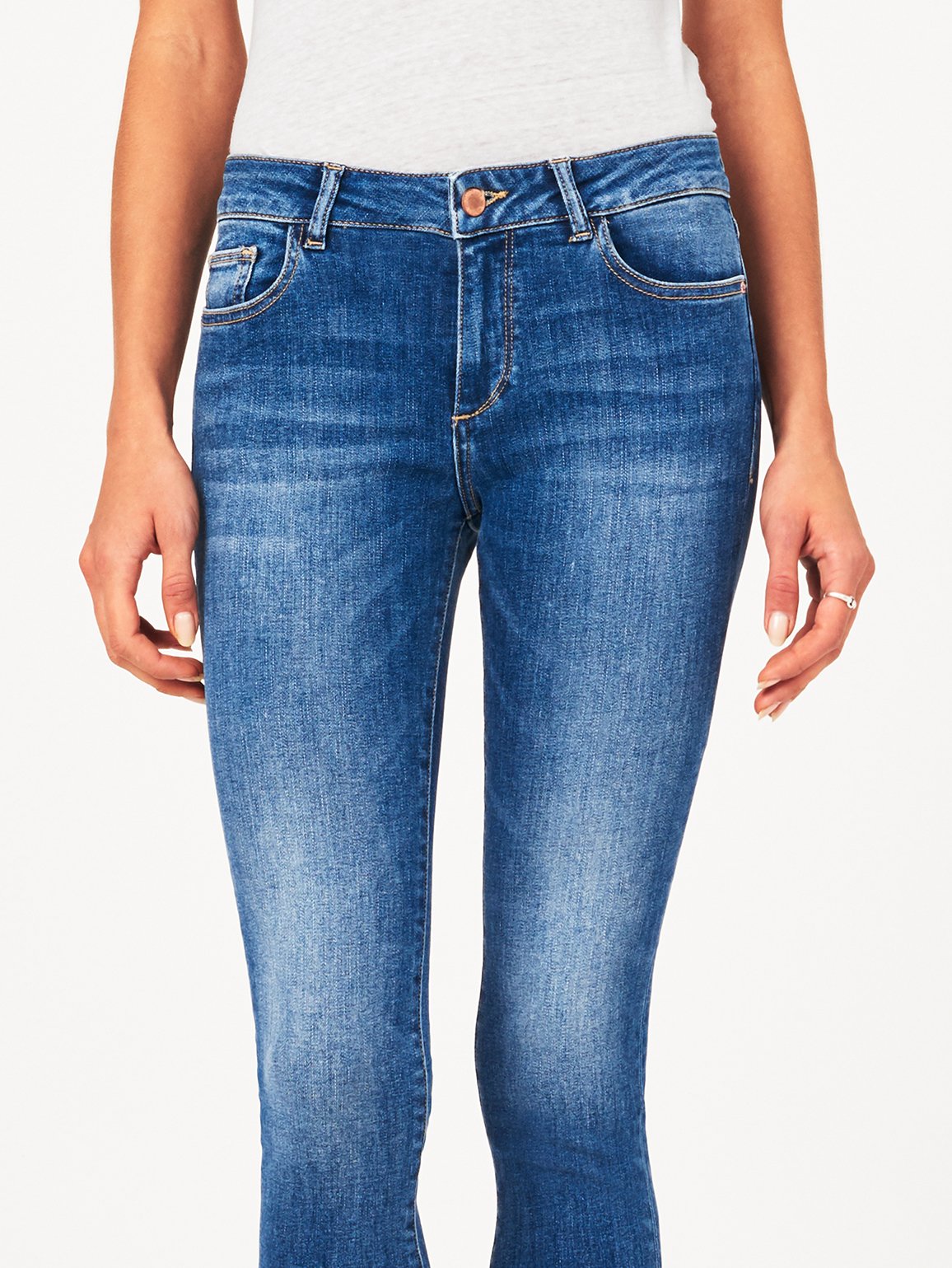 Florence Crop Mid Rise Skinny Everglade