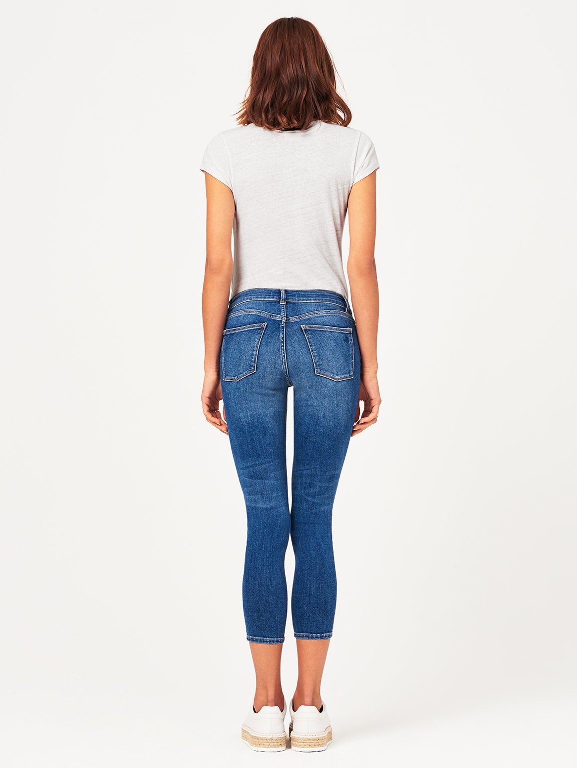 Florence Crop Mid Rise Skinny Everglade