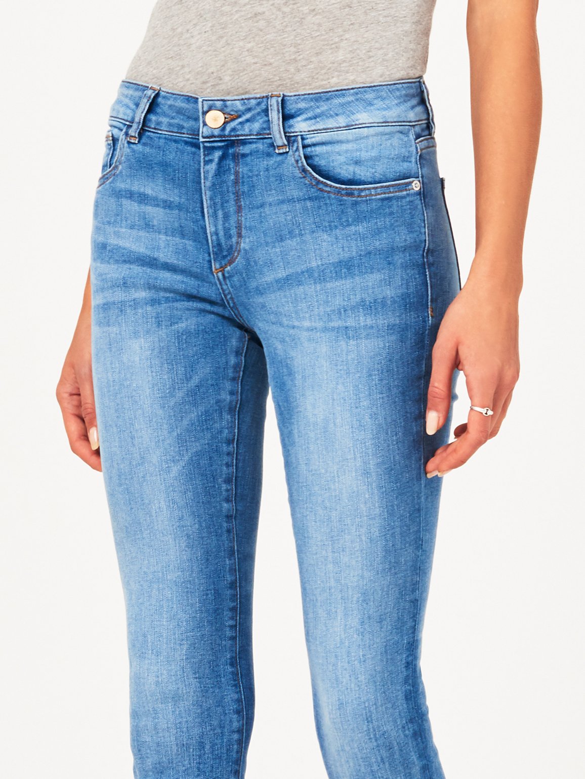 Florence Crop Mid Rise Skinny Cavalier