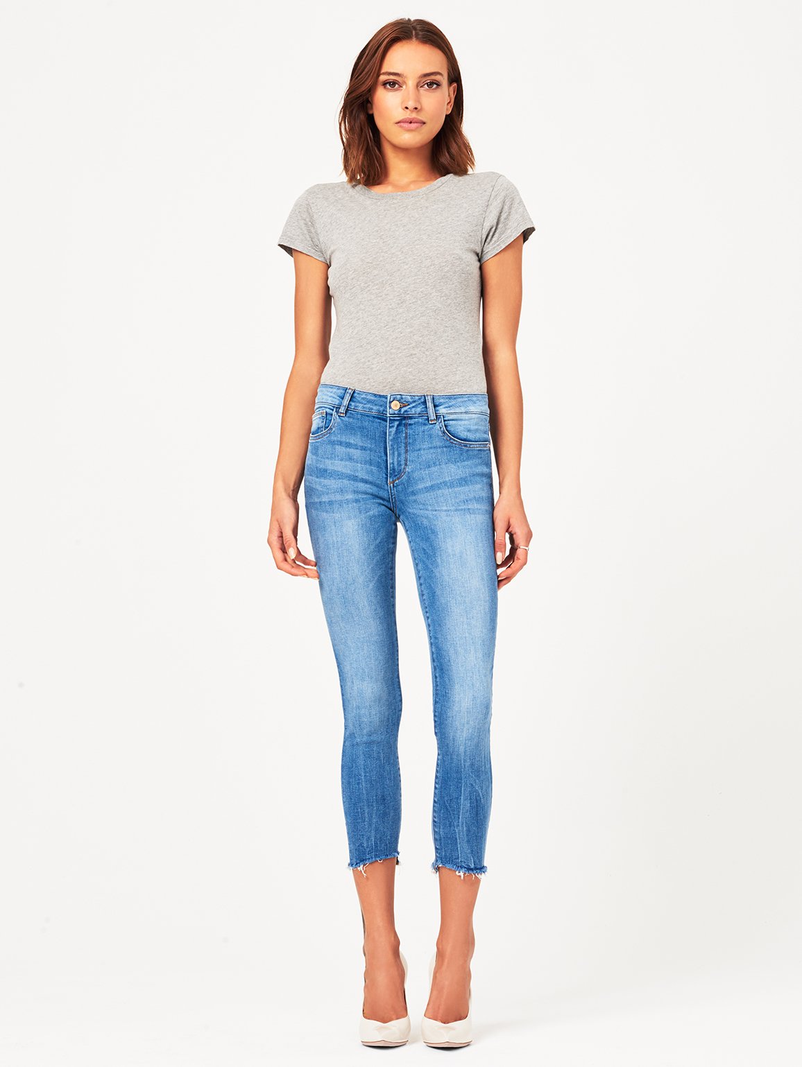 Florence Crop Mid Rise Skinny Cavalier