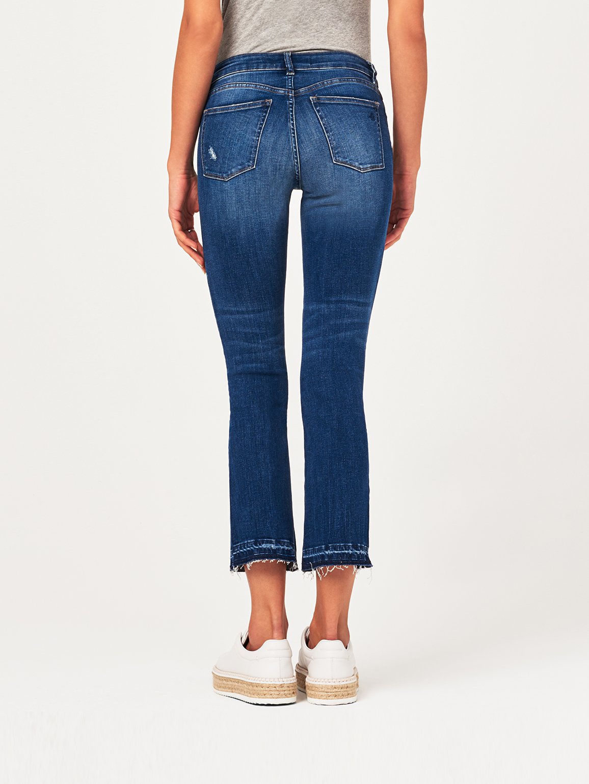 Lara Mid Rise Cropped Flare Elmwood