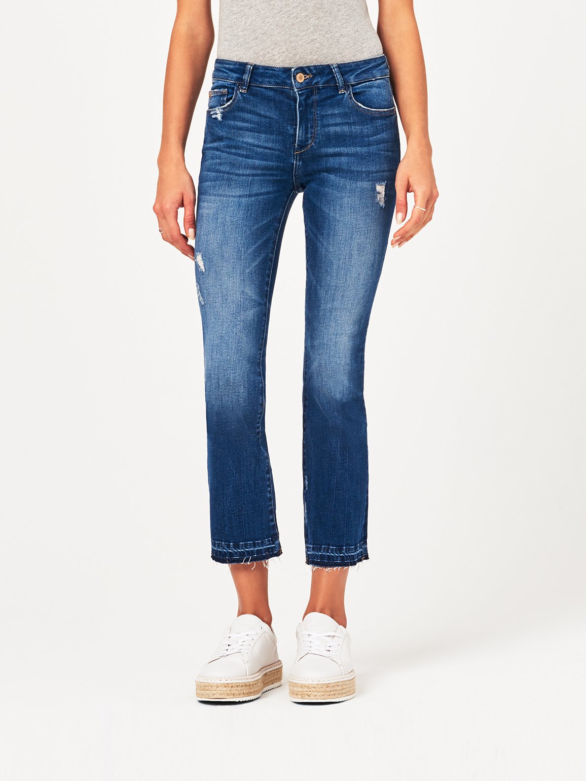 Lara Mid Rise Cropped Flare Elmwood
