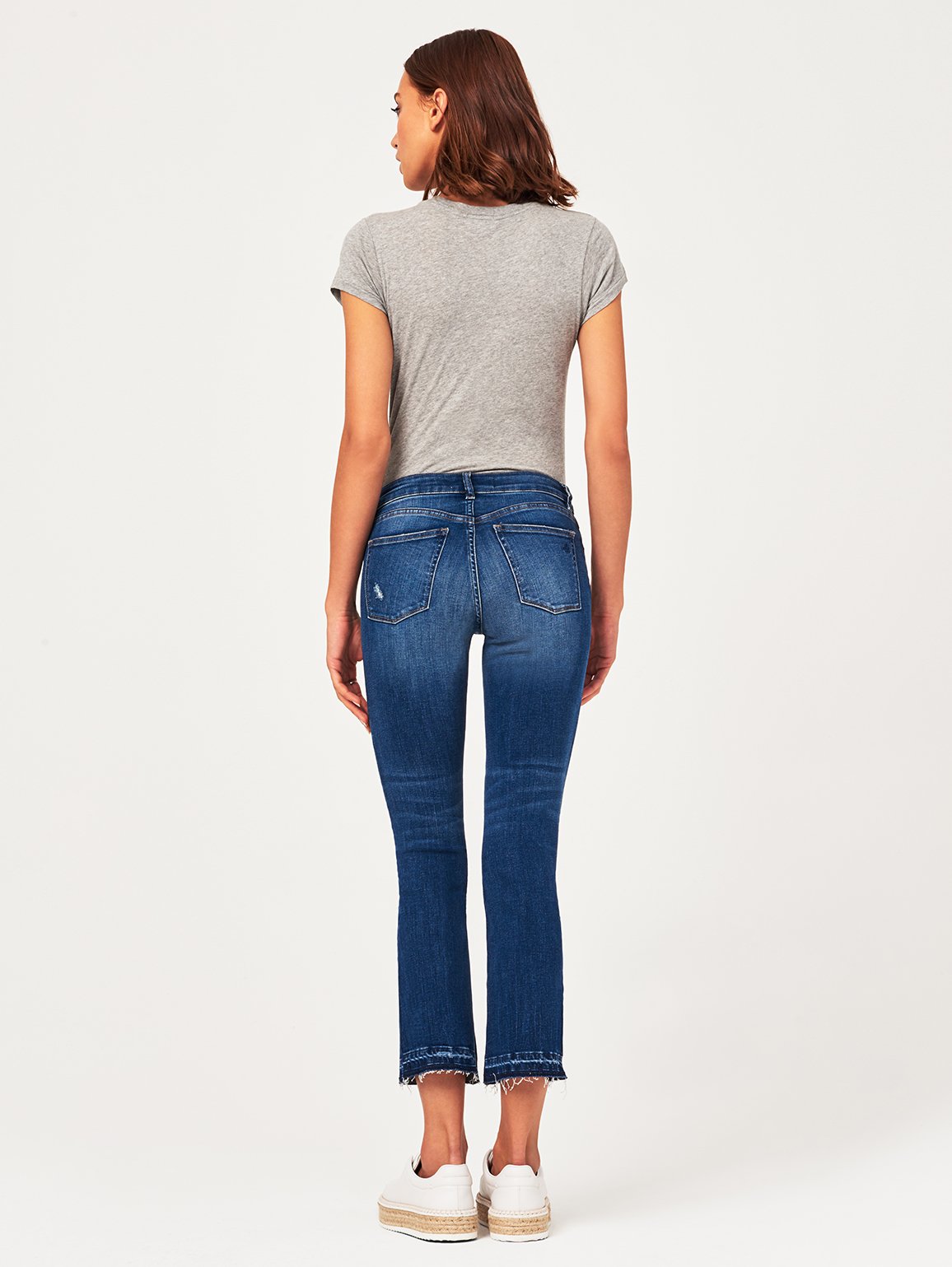 Lara Mid Rise Cropped Flare Elmwood