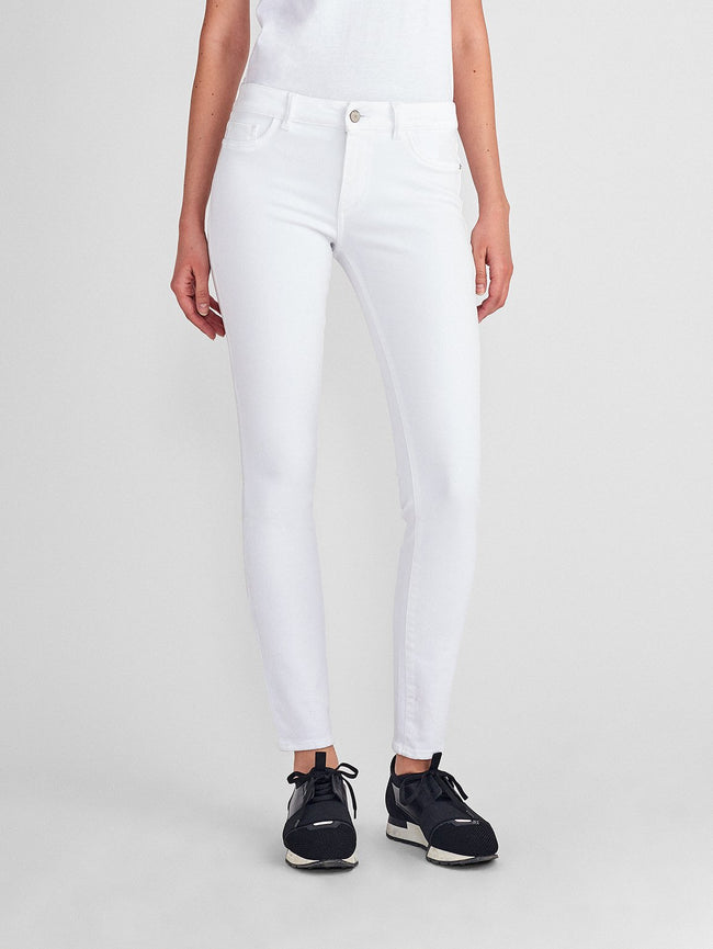Florence Mid Rise Skinny Porcelain