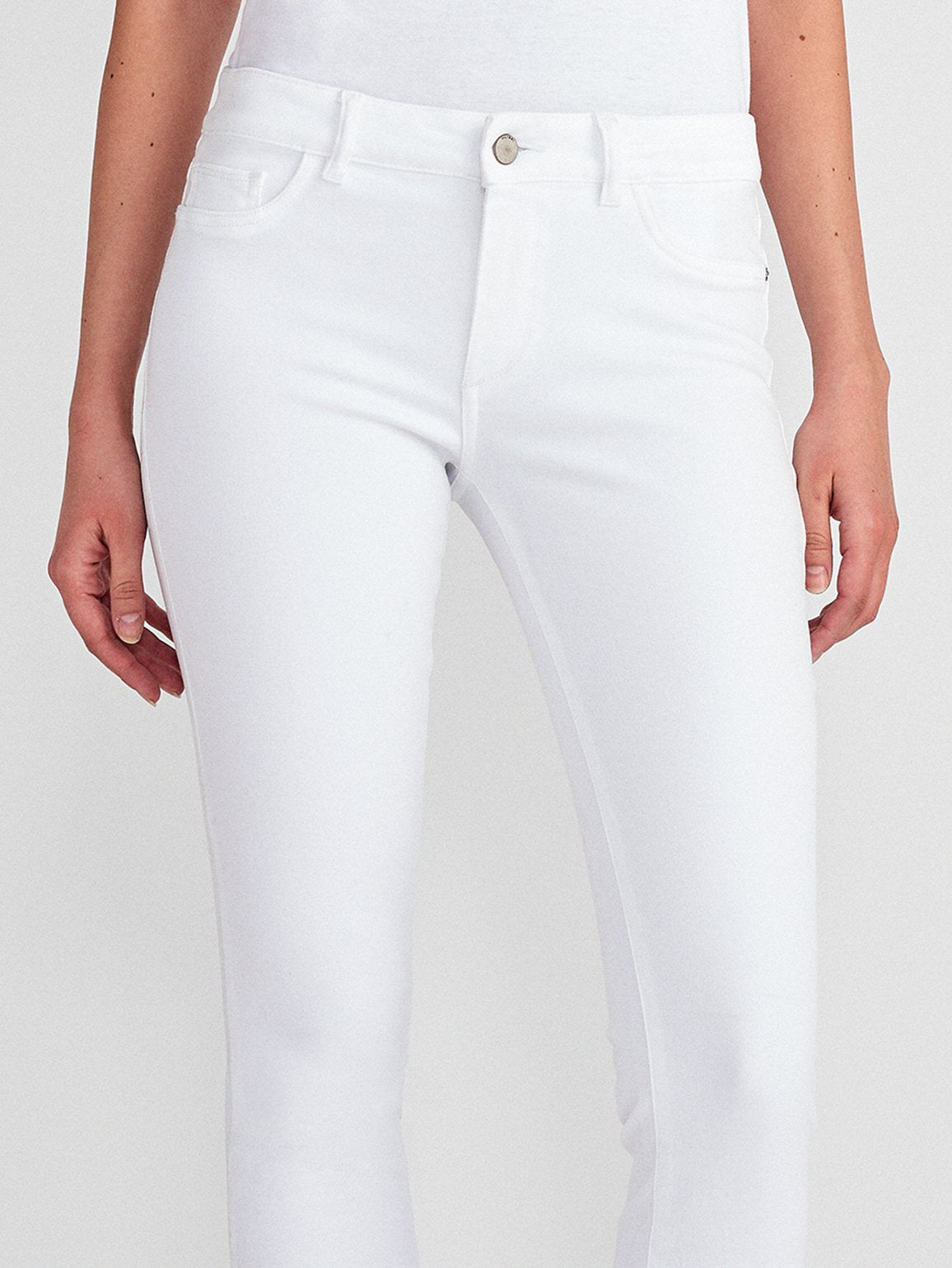Florence Mid Rise Skinny Porcelain