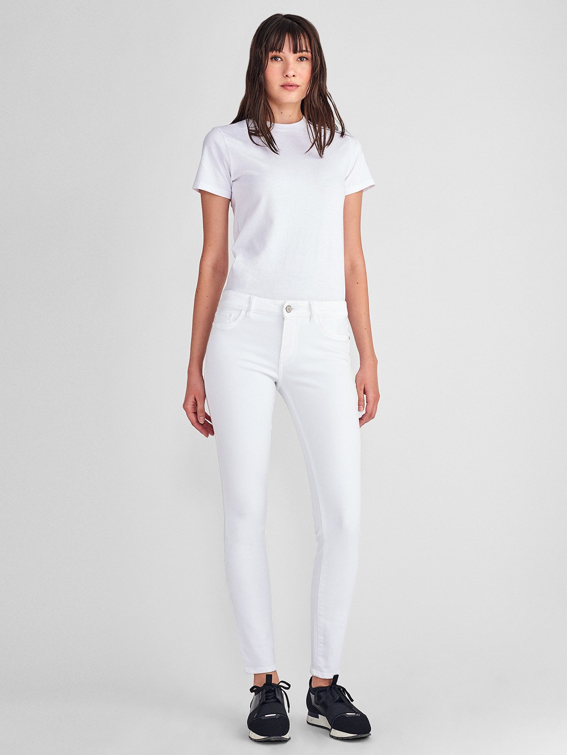 Florence Mid Rise Skinny Porcelain