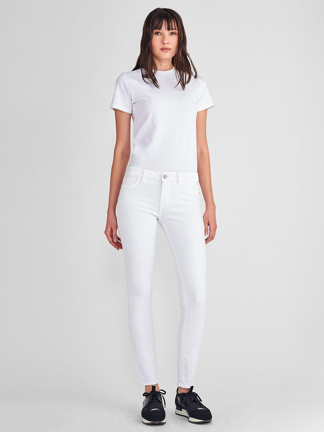 Florence Mid Rise Skinny Porcelain