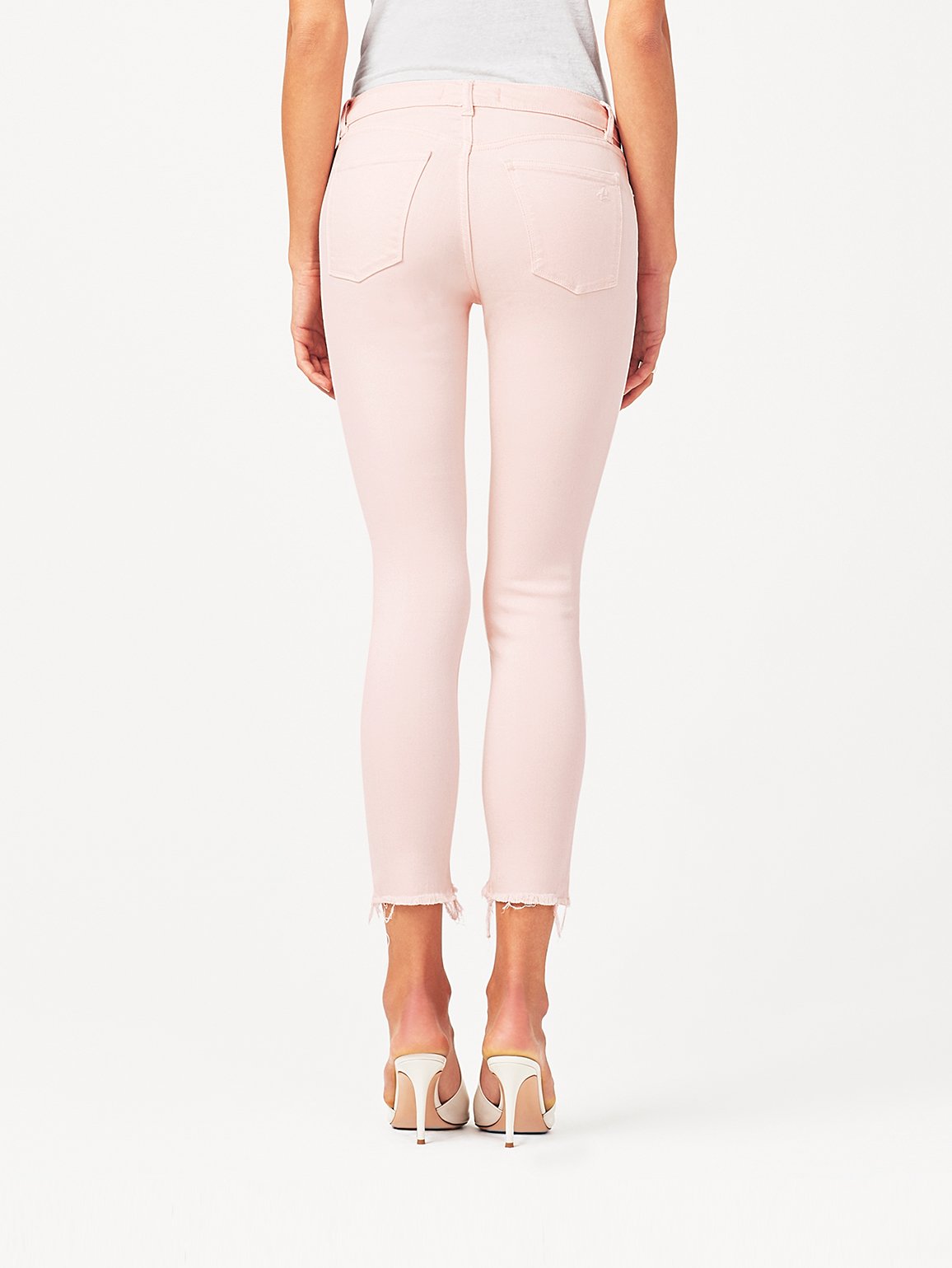 Florence Crop Mid Rise Skinny Blush Pink