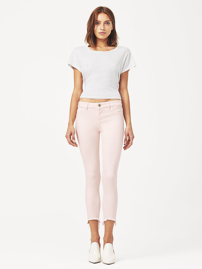 Florence Crop Mid Rise Skinny Blush Pink