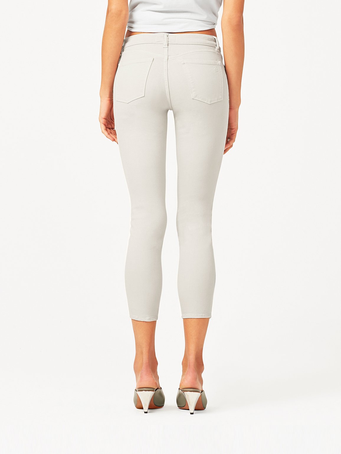 Florence Crop Mid Rise Skinny Bone