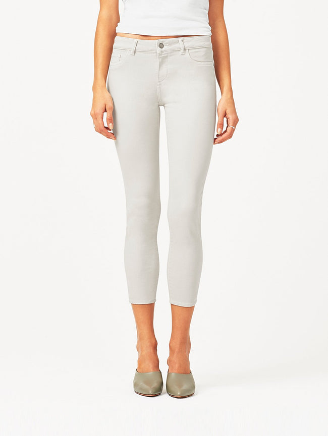 Florence Crop Mid Rise Skinny Bone