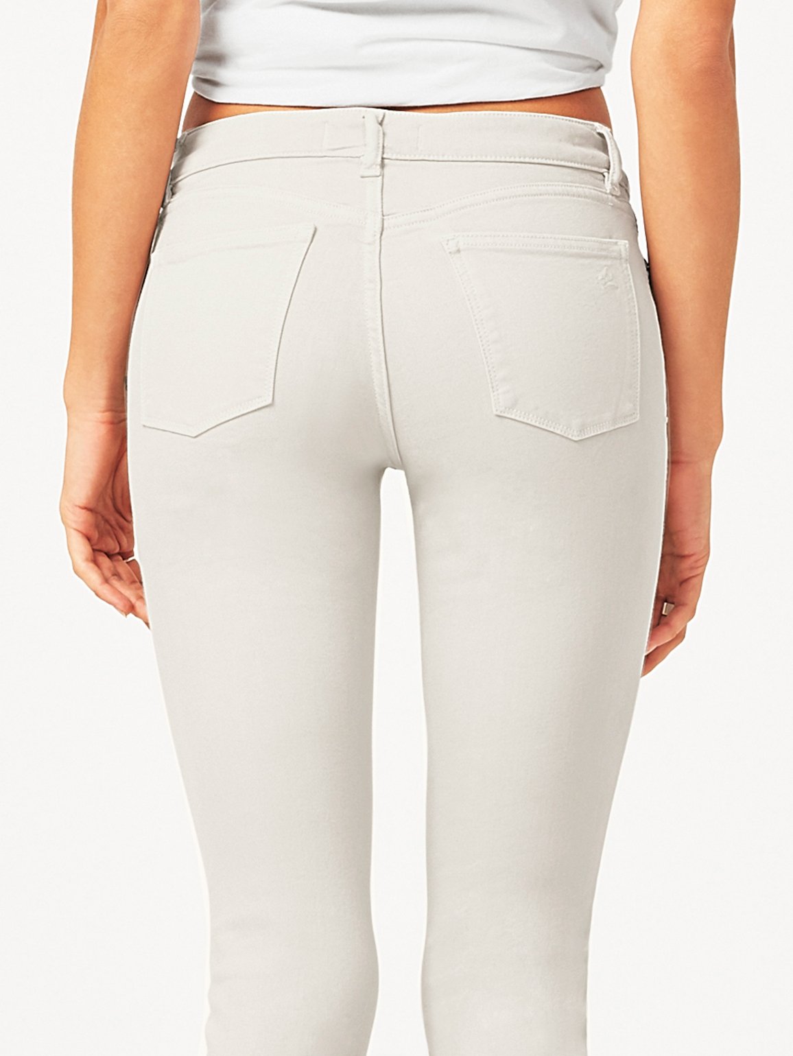 Florence Crop Mid Rise Skinny Bone