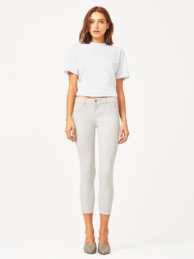 Florence Crop Mid Rise Skinny Bone
