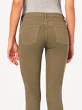Margaux Mid Rise Ankle Skinny Cargo Green
