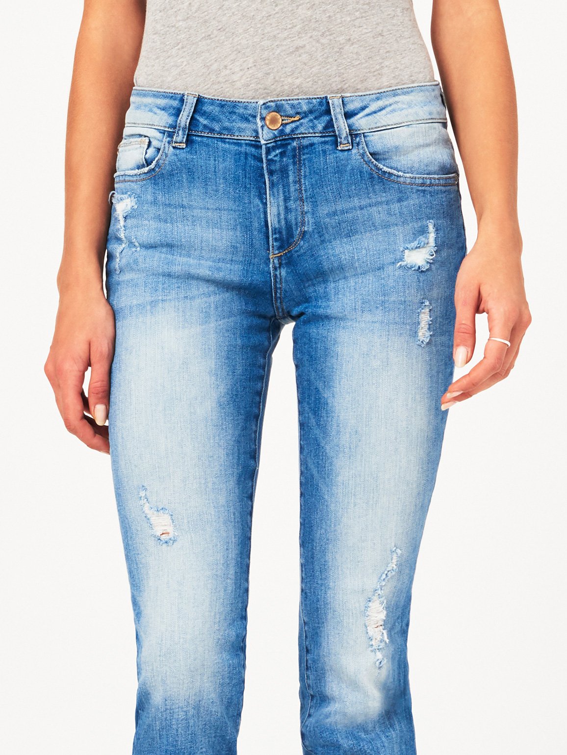 Mara Ankle Mid Rise Straight Montague
