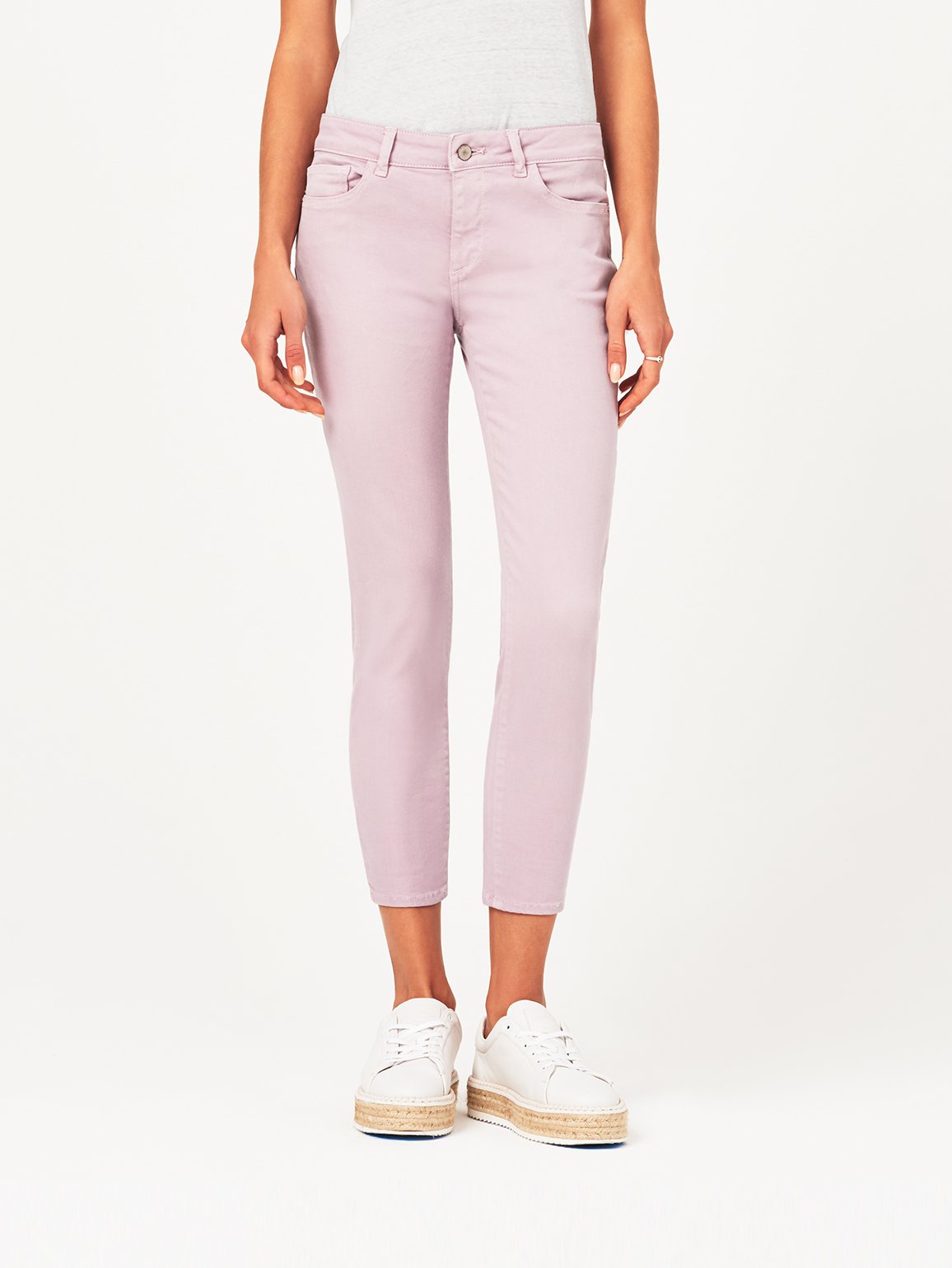 Florence Crop Mid Rise Skinny Magnolia