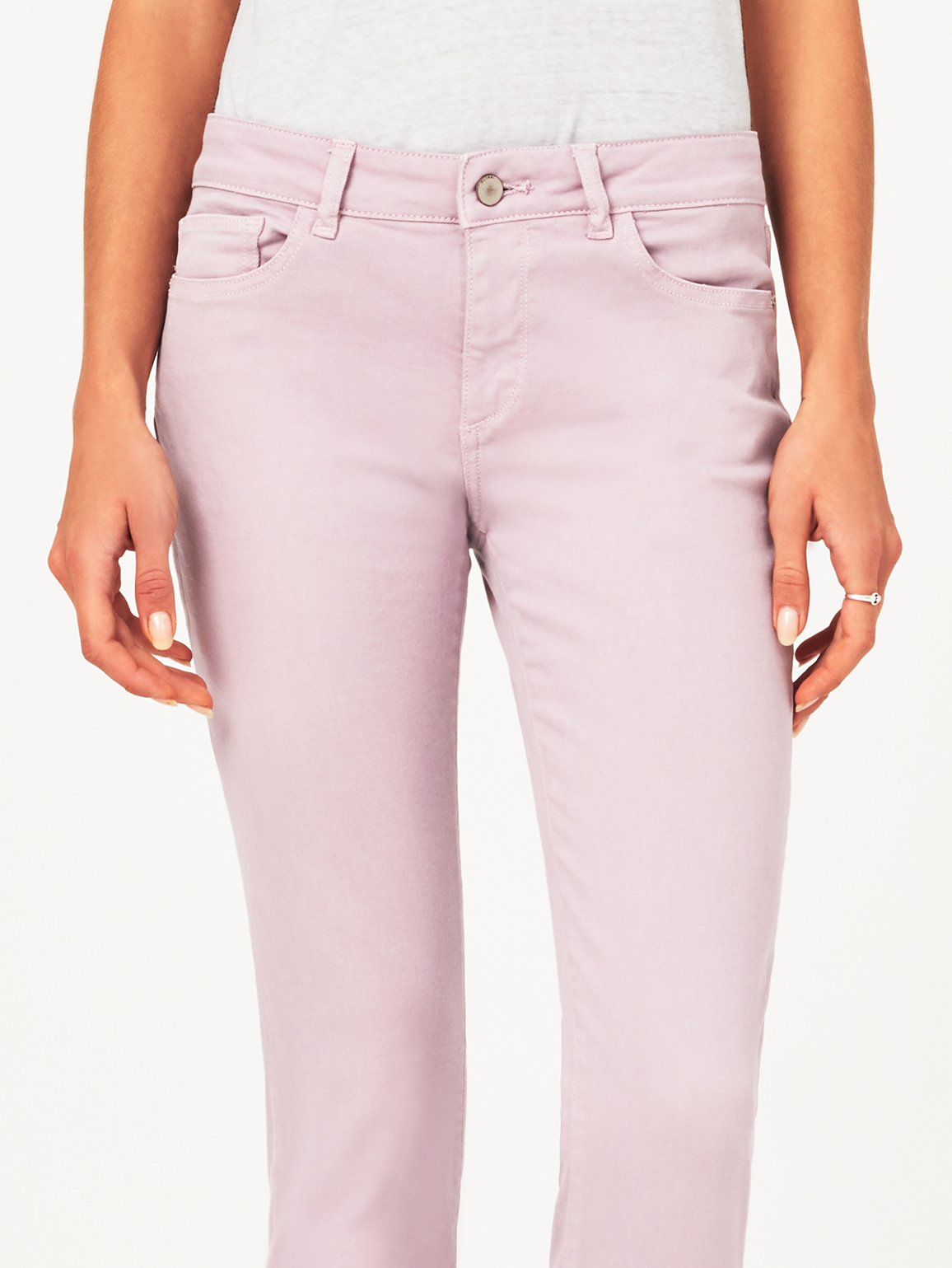Florence Crop Mid Rise Skinny Magnolia
