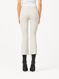 Lara Mid Rise Cropped Flare Bone