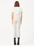 Lara Mid Rise Cropped Flare Bone