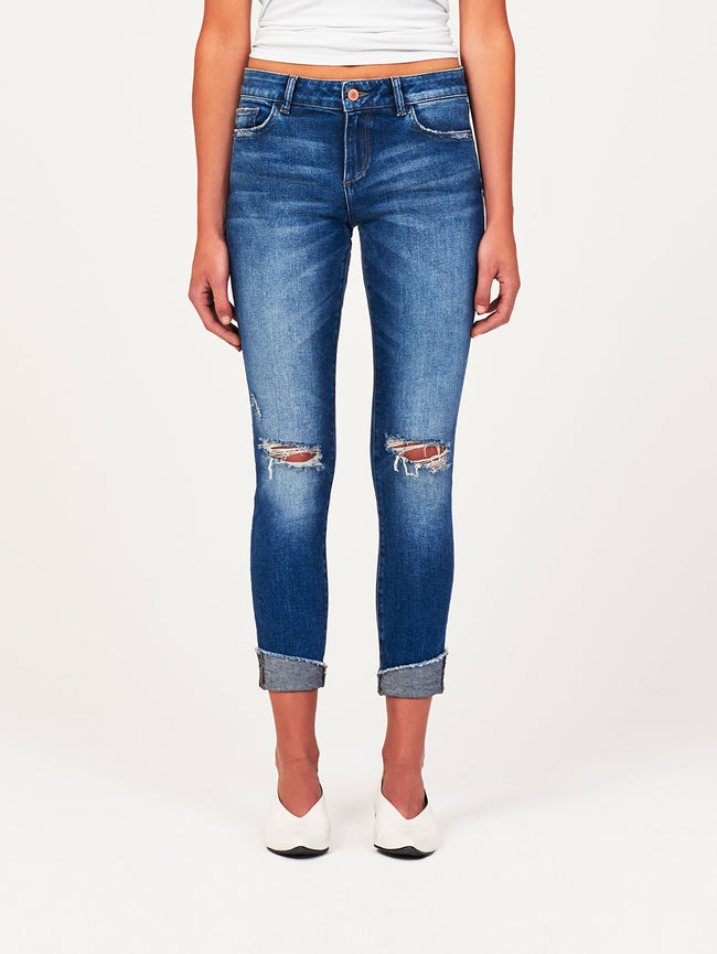 Florence Crop Mid Rise Skinny Harbor