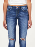 Florence Crop Mid Rise Skinny Harbor