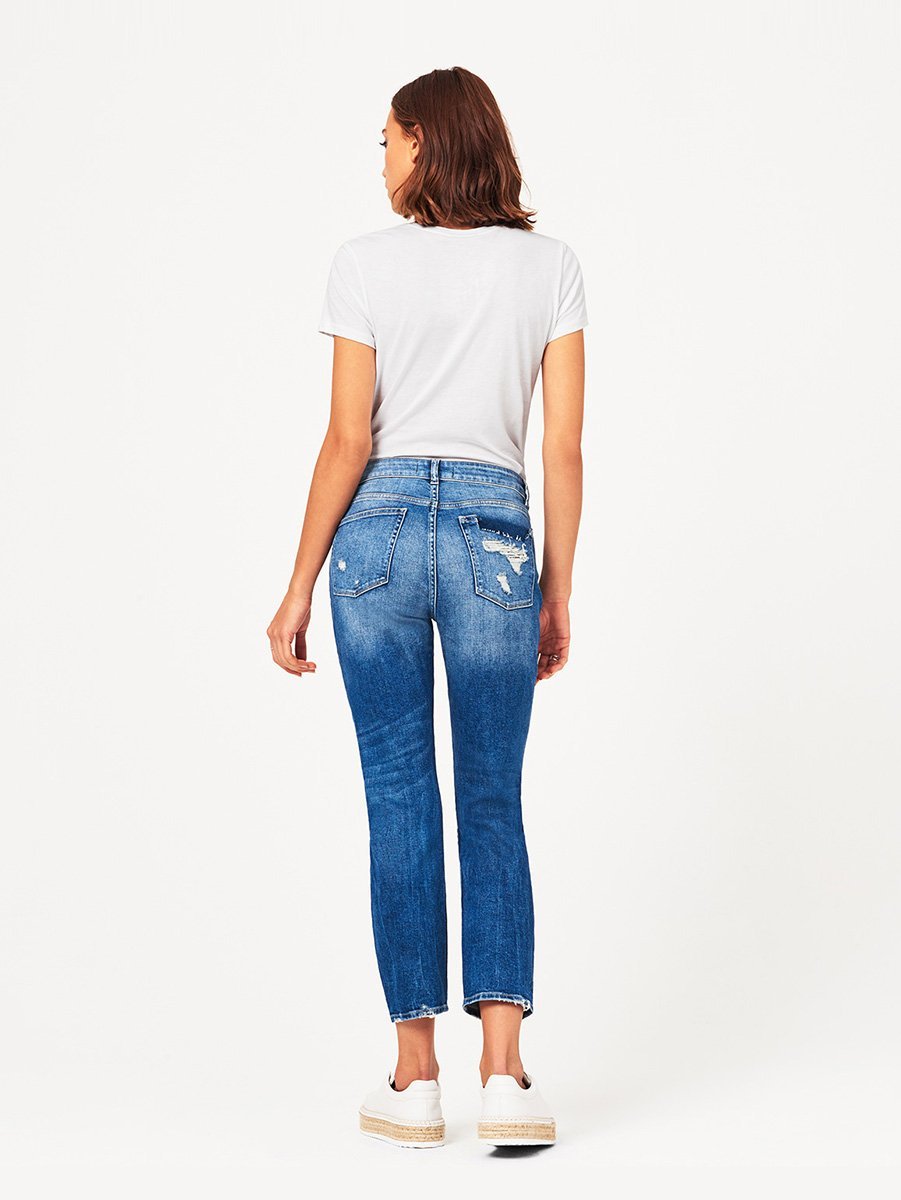 Stevie Mid Rise Slim Boyfriend Rebel