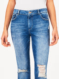 Stevie Mid Rise Slim Boyfriend Rebel