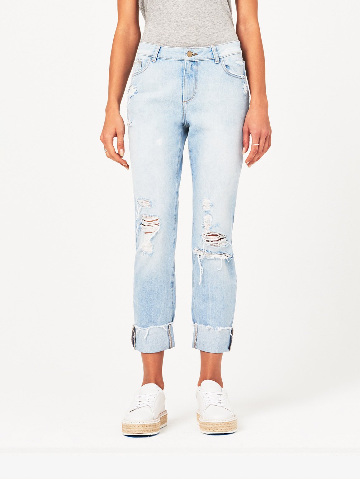 Stevie Mid Rise Slim Boyfriend Drifter