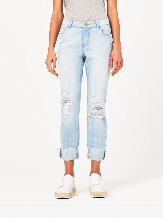 Stevie Mid Rise Slim Boyfriend Drifter