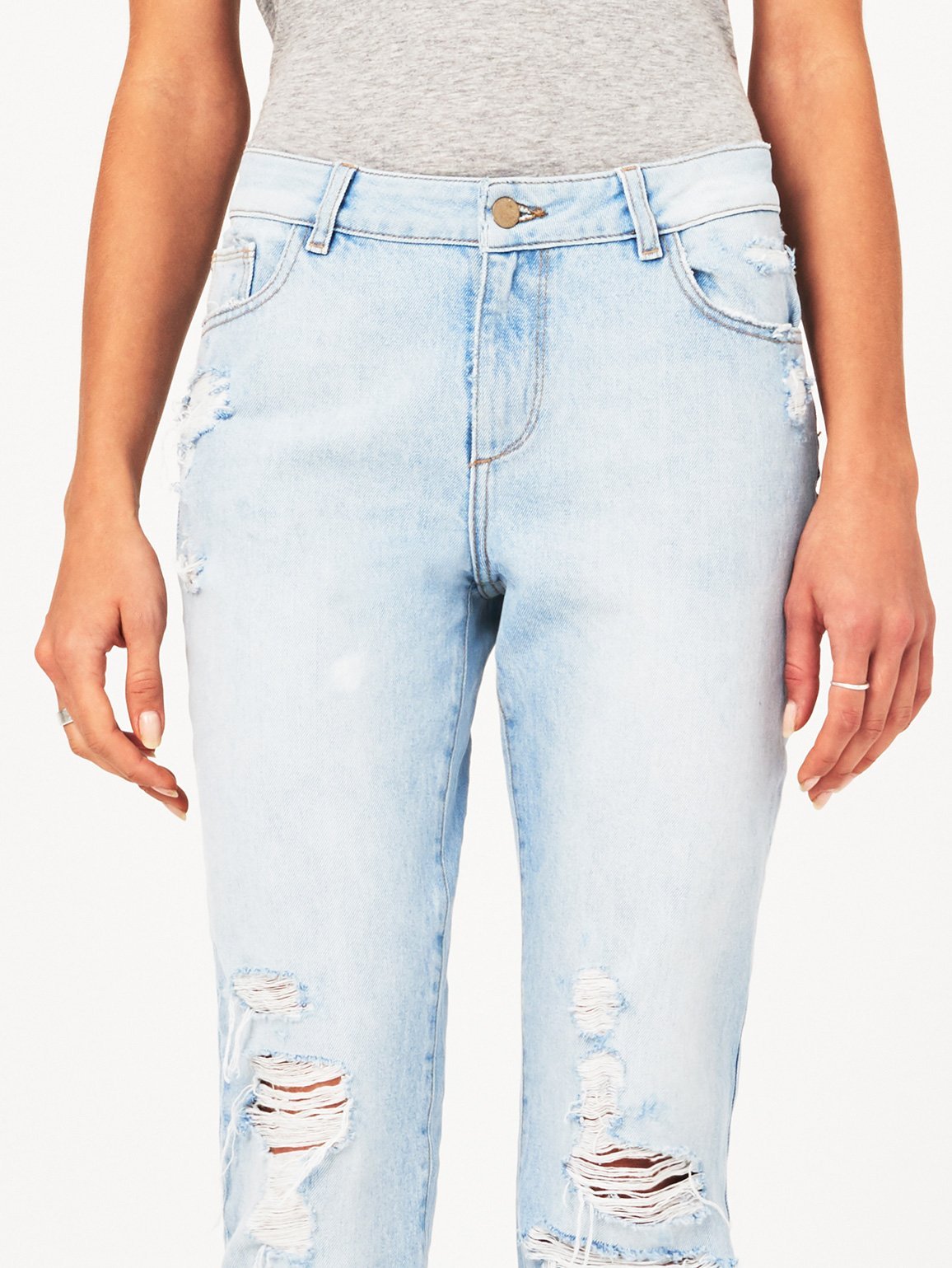 Stevie Mid Rise Slim Boyfriend Drifter