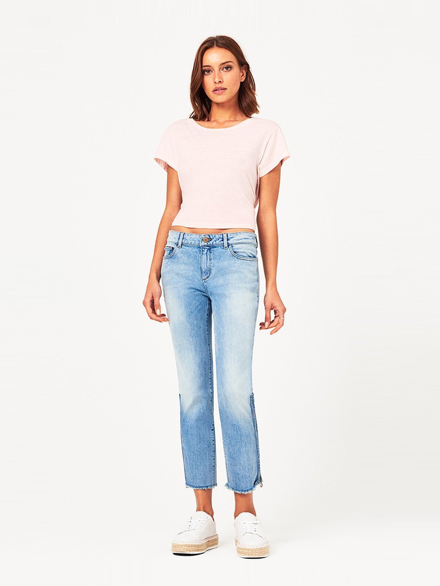 Mara Ankle Mid Rise Straight Marina