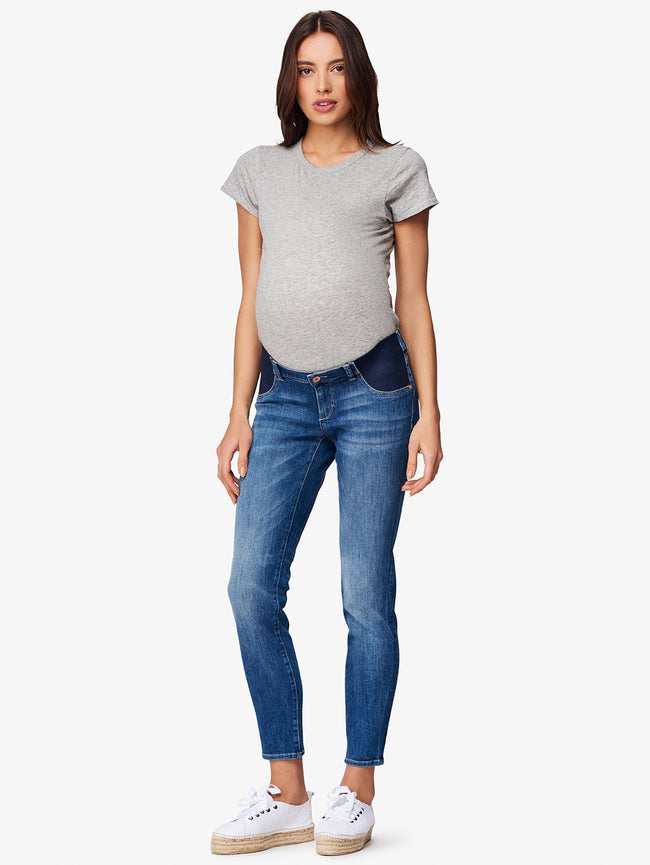 Angel Mid Rise Maternity Skinny Everglade