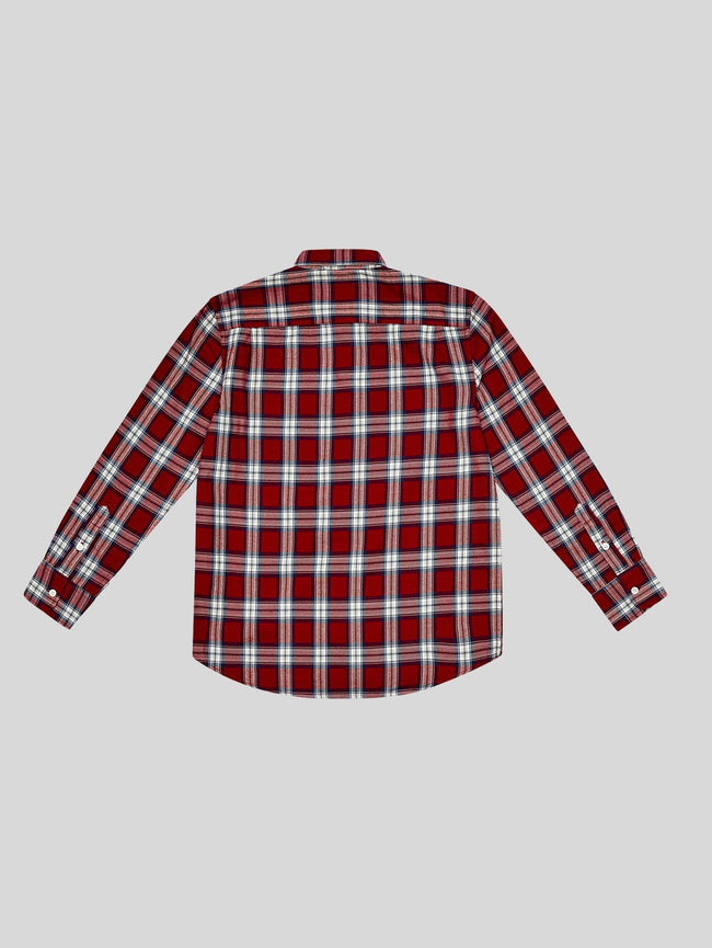 Toddler Boys - Ash Unisex Red Plaid W. Paint Splatters - DL1961
