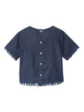 Keira Short Sleeve Tee Dark Rinse