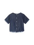 Keira Toddler Short Sleeve Tee Dark Rinse