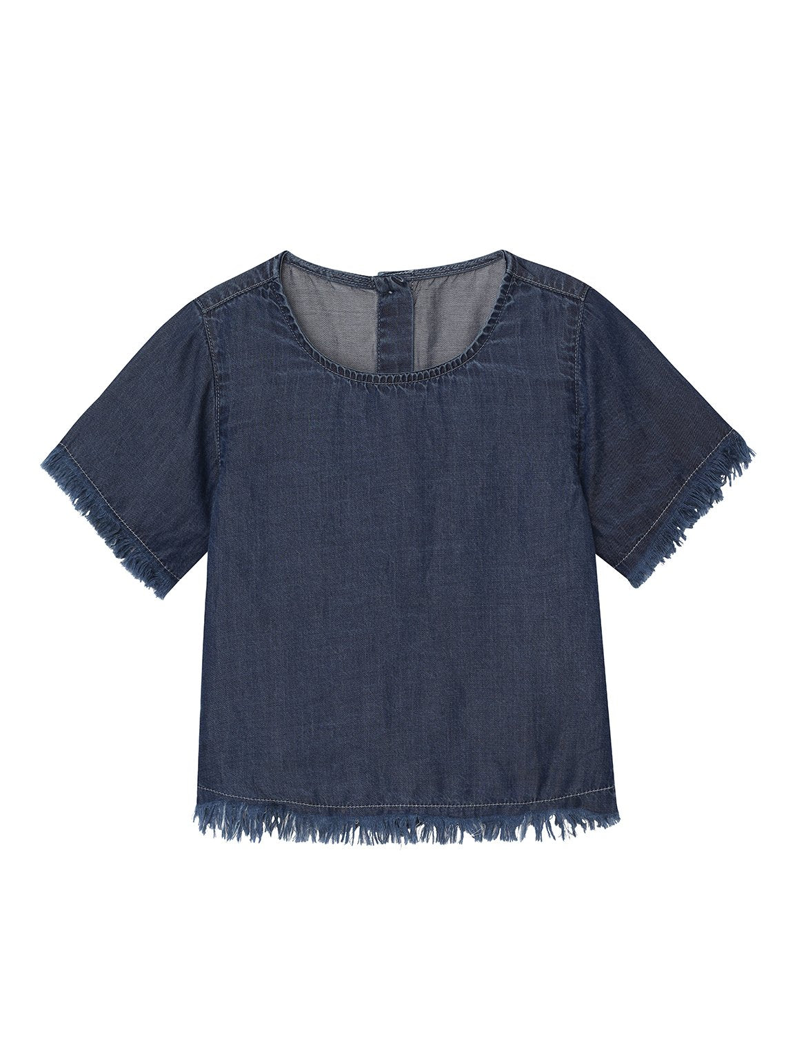Keira Short Sleeve Tee Dark Rinse