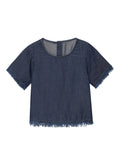 Keira Short Sleeve Tee Dark Rinse