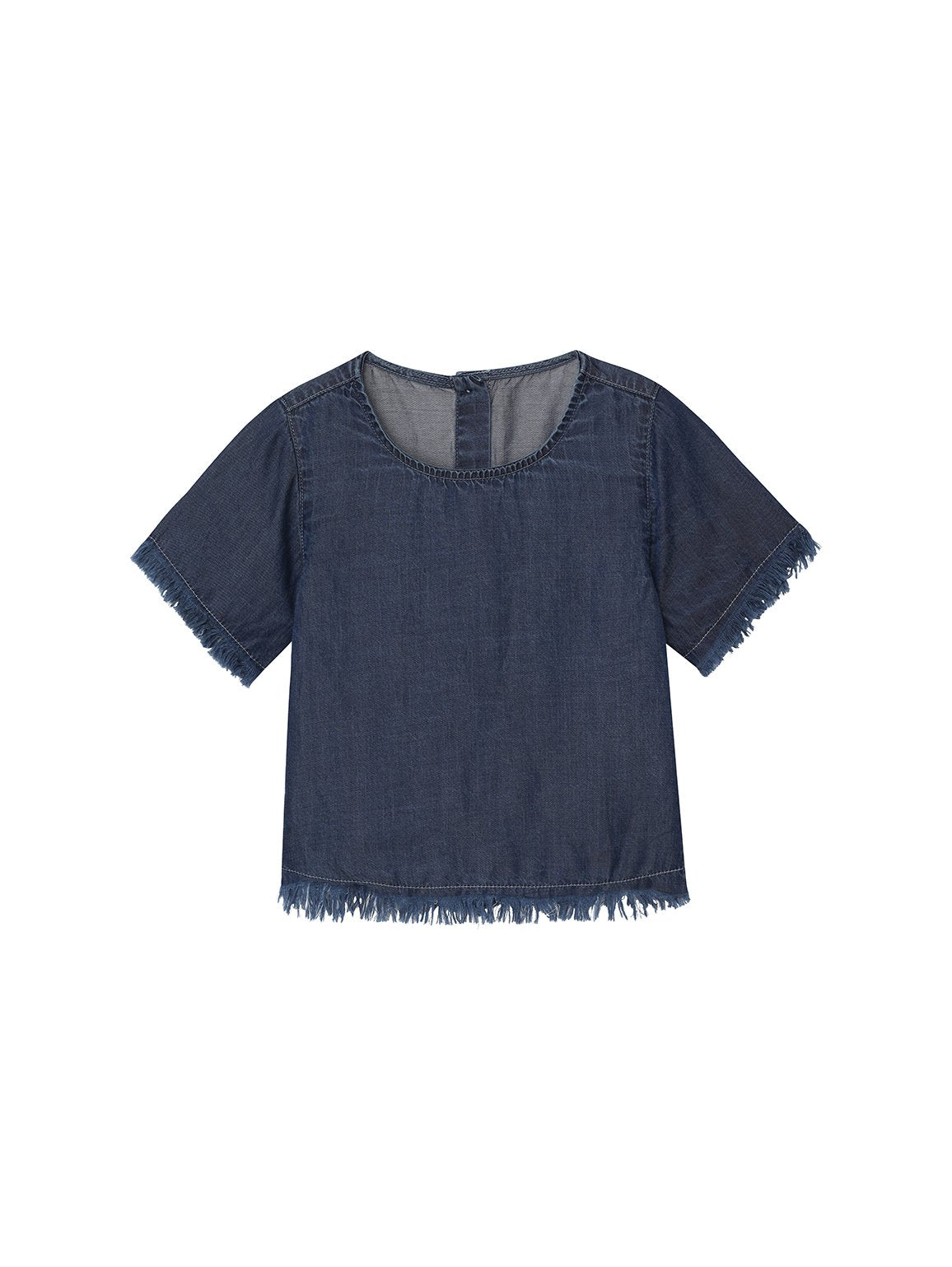 Keira Toddler Short Sleeve Tee Dark Rinse