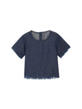 Keira Toddler Short Sleeve Tee Dark Rinse