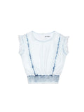 Toddler Girls - Audrey/Tg Ruffle Smocking Waist Top Irregular Bleach - DL1961