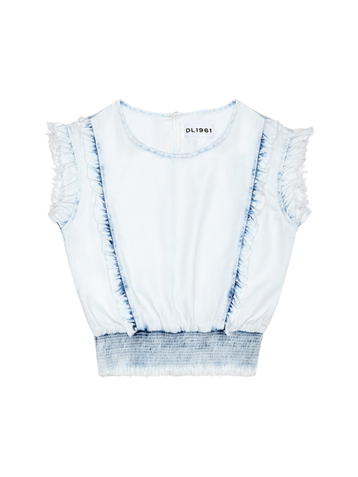 Girls - Audrey/G Ruffle Smocking Waist Top Irregular Bleach - DL1961